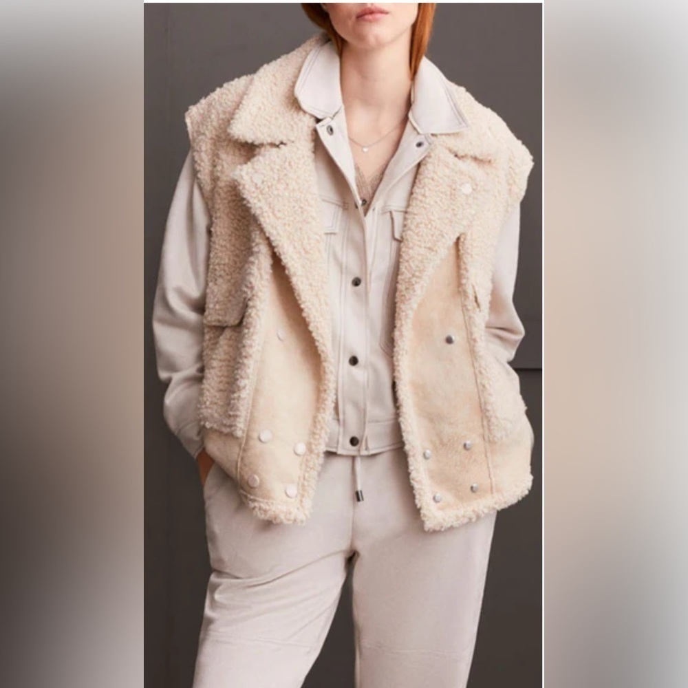 Tribal Jeans Fashion Sleeveless Sherpa Vest Size L NWOT